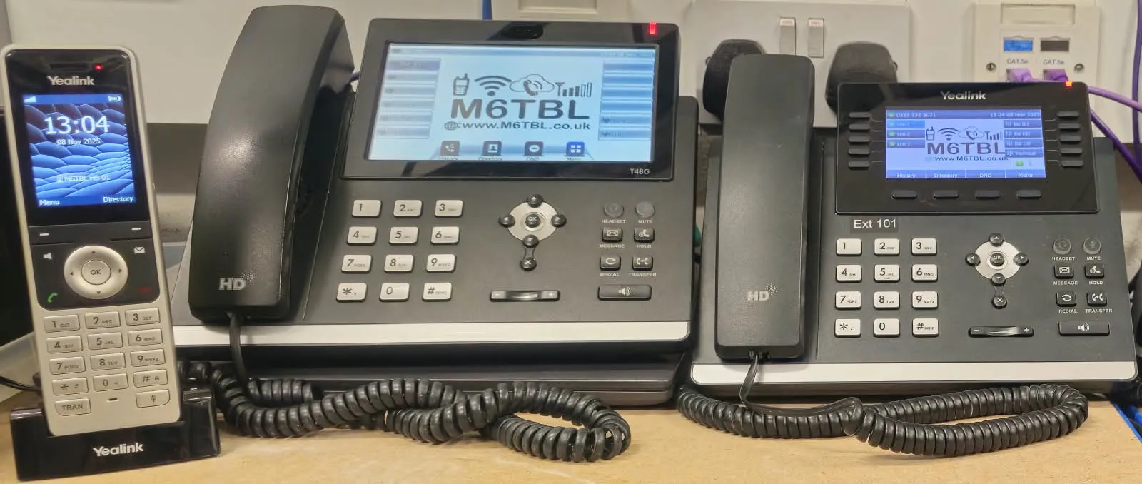 Temporary event phone system handsets